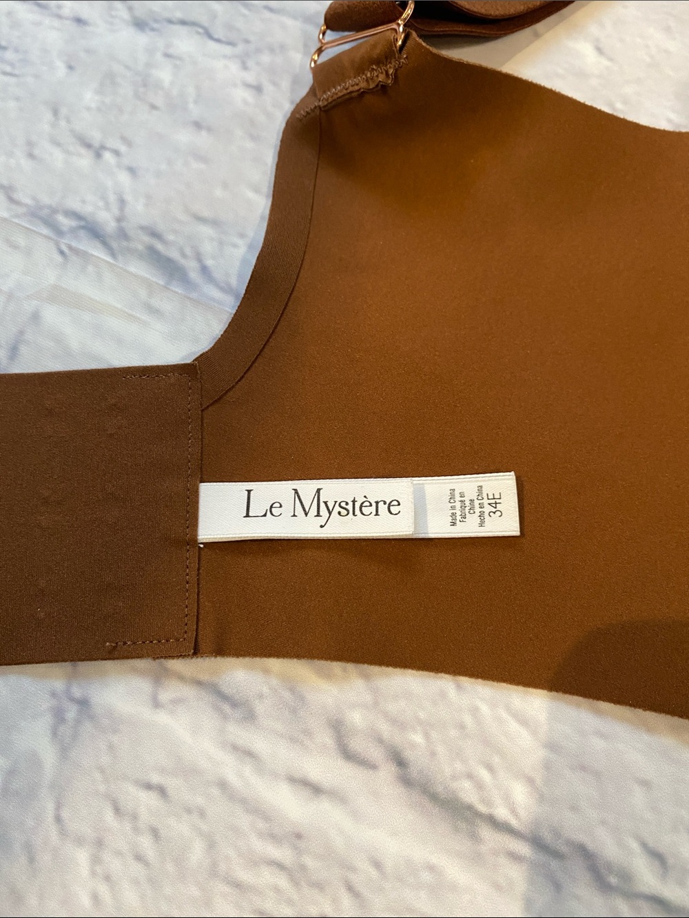 Le Mystere Smooth Molded T-Shirt Bra in Brown Size 34E - Picture 8 of 11